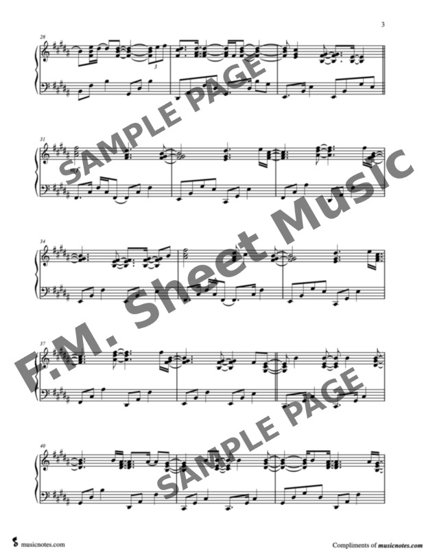 Try Again (Late Intermediate Piano) By Keane - F.M. Sheet Music - Pop